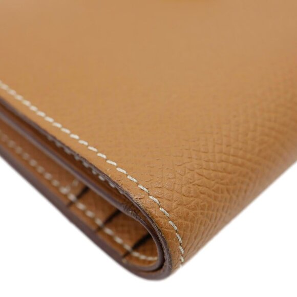 Hermes Bearn Leather Compact Wallet Brown - Picture 6 of 14